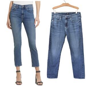 EDWIN Elin High Waist Straight Crop Jeans Size 28 in Vibe Medium Wash